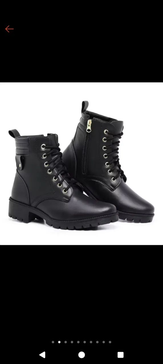 Bota coturno feminina