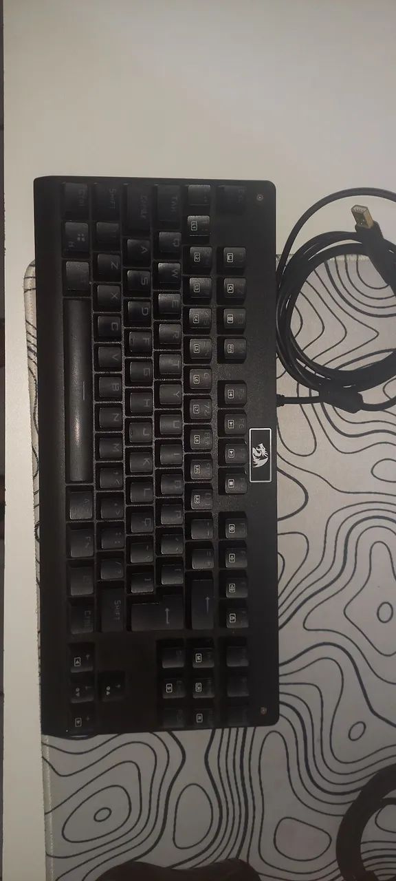 Kit Red Dragon com caixa mause e teclado mecânico com ventilador de PC  - Foto 2