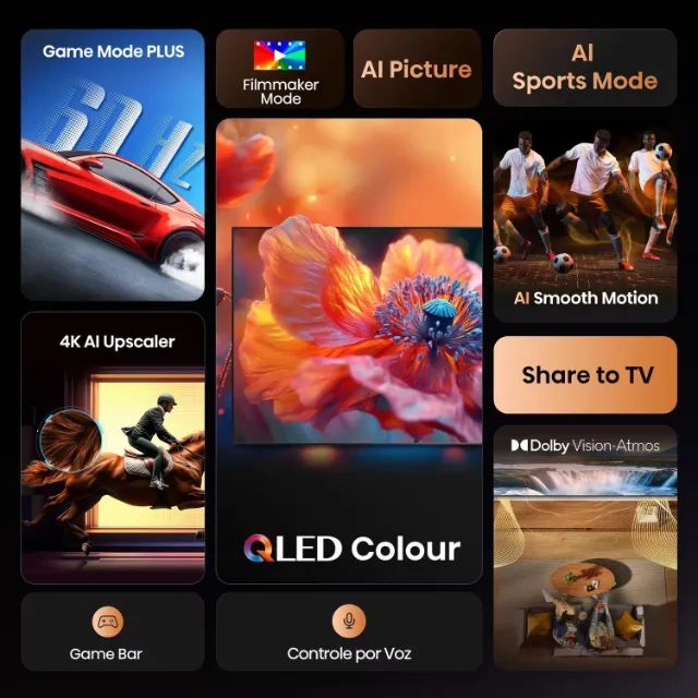 Smart TV Hisense 55 Polegadas QLED - Foto 5