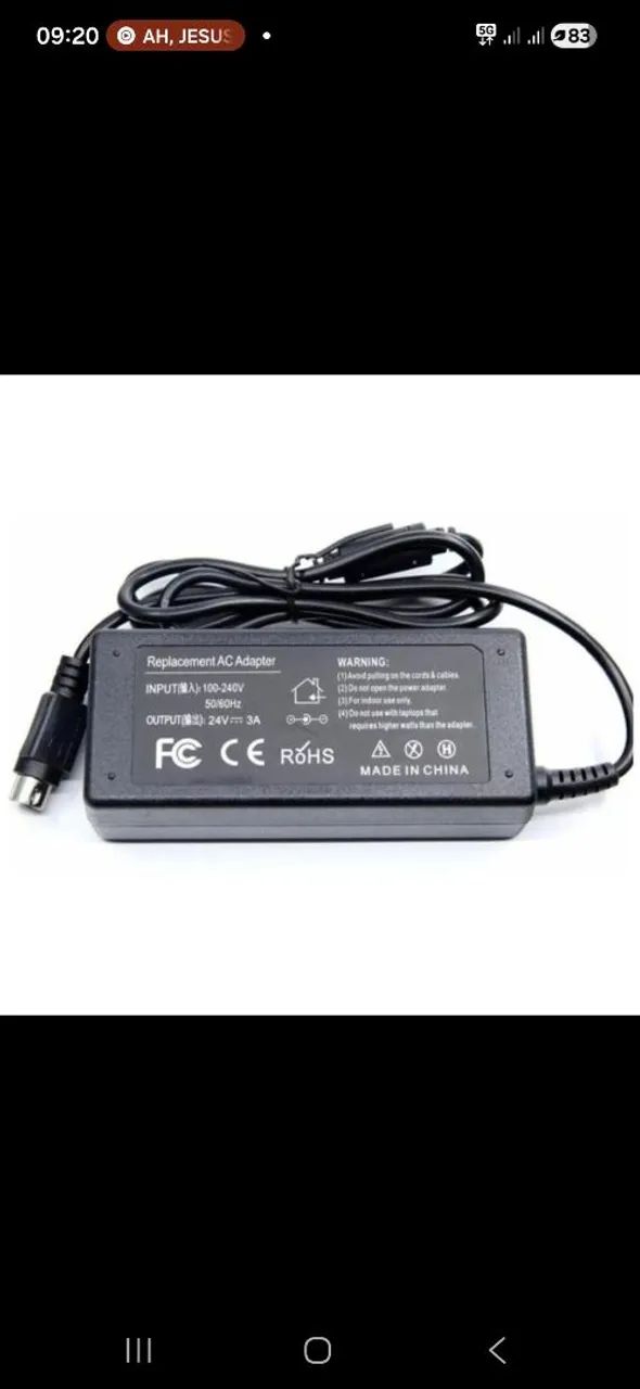 Fonte para Impressora Térmica 24V - Compatível com Bematech, Elgin e Daruma