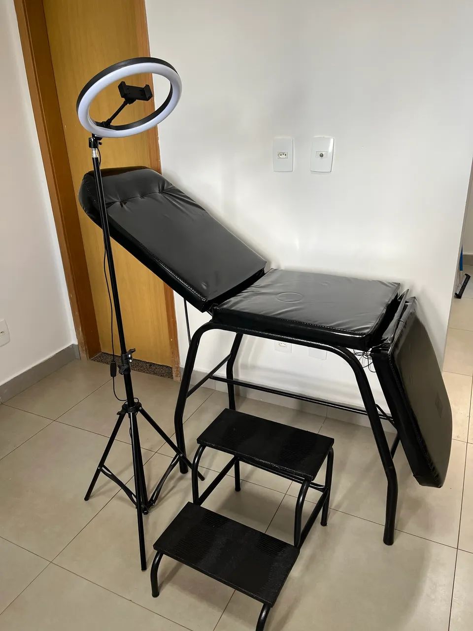 Kit Estética Completo: Maca, Escada de 2 Degraus e Ring Light - Foto 3