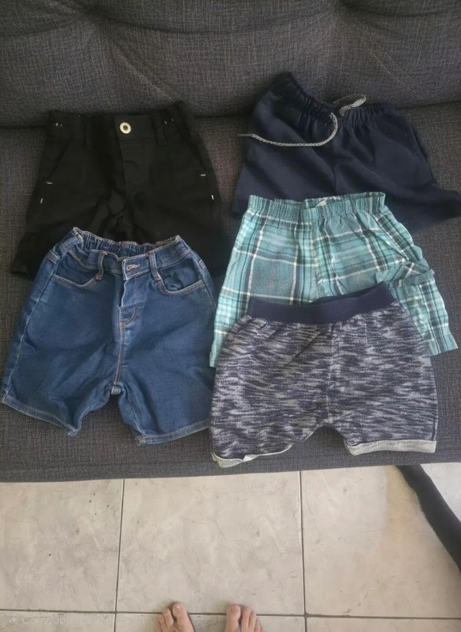 Bermudas menino 3/4 anos