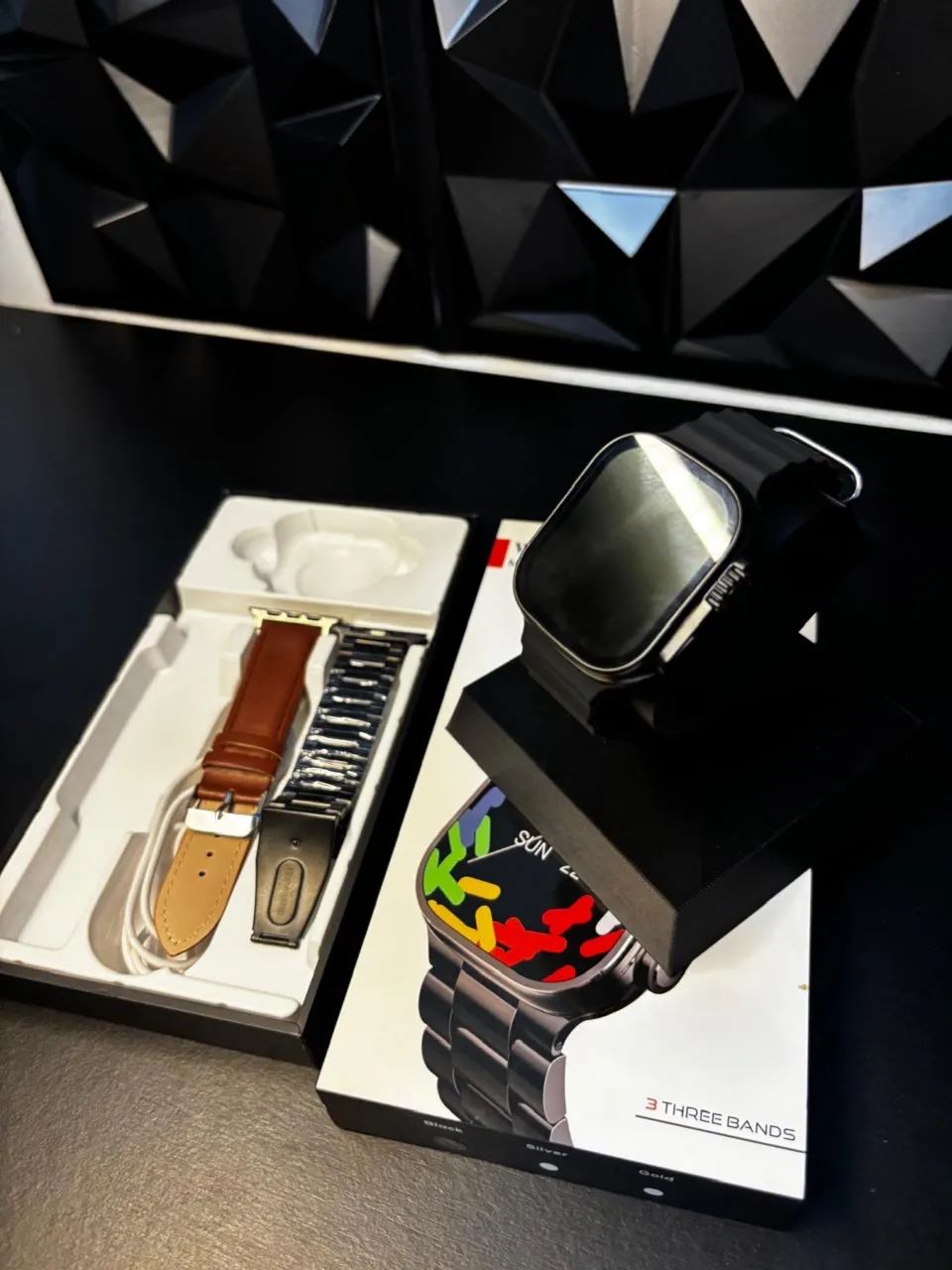 Smartwatch WS-79 Ultra 2 (49mm) + Kit 3 Pulseiras - Novo/Lacrado