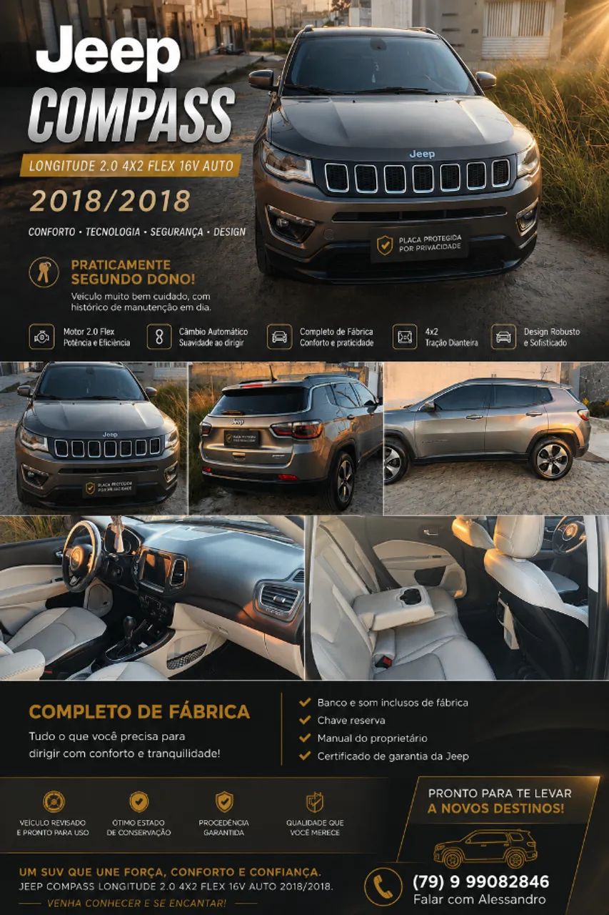 Jeep Compass COMPASS LONGITUDE 2.0 4x2 Flex 16V Aut. 2018