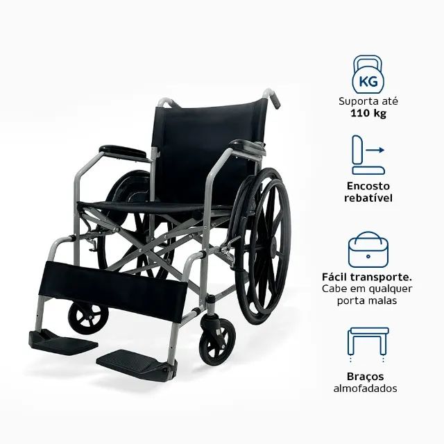 Cadeira de Rodas D100 Dellamed - Foto 4