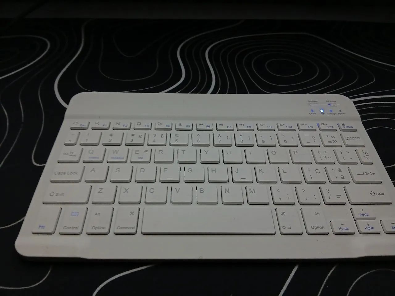 Teclado Branco Bluetooth 