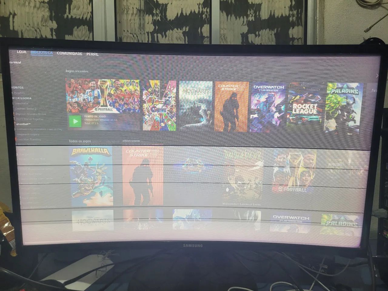 Vendo 2 monitores Samsung 27" curvos com defeito - Foto 4