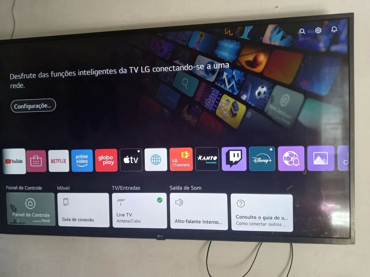 VENDO UMA TV LG 55 POLEGADAS , 1 ano e meio de uso, com comando de voz e tudo mais  - Foto 2