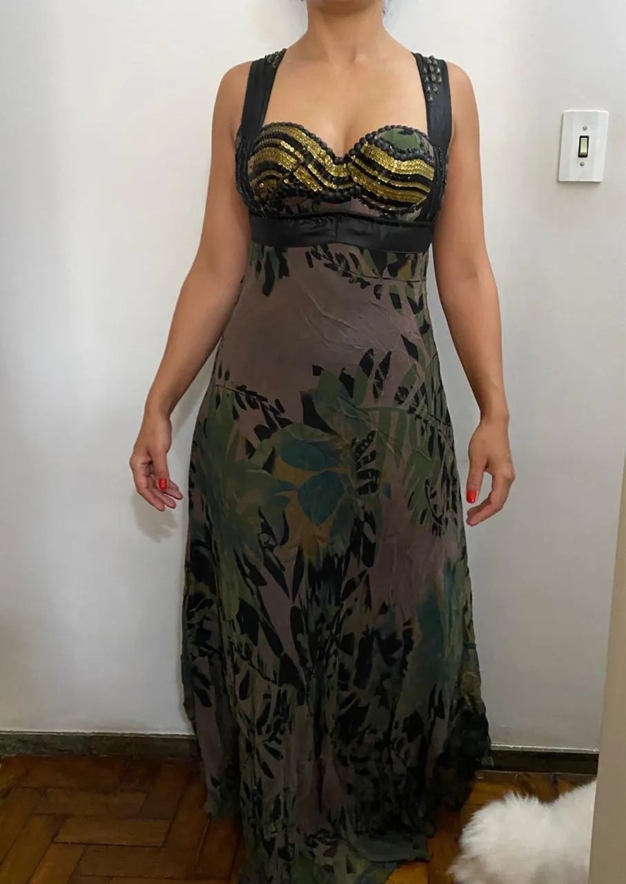 BAIXOU: Vestido Estampado com Bordados no Bojo - Foto 3