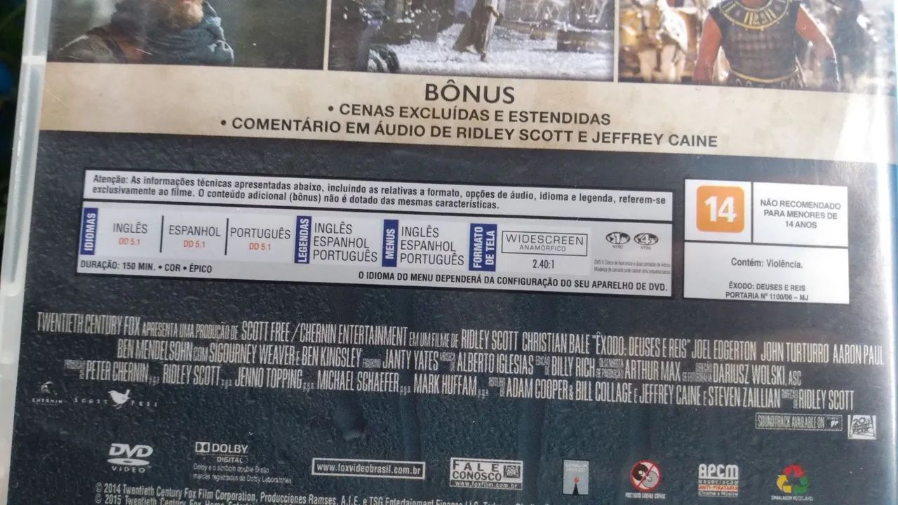 DVD original êxodo deuses e reis ótimo estado.  - Foto 3