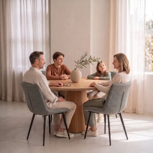 Conjunto de Jantar Kit 4 Cadeiras Capri Cinza Elegante Moderna Em Linho Confortável