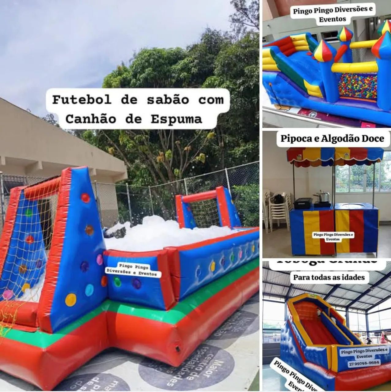 Futebol de sabão, Pula pula, Guerra de Cotonetes... *