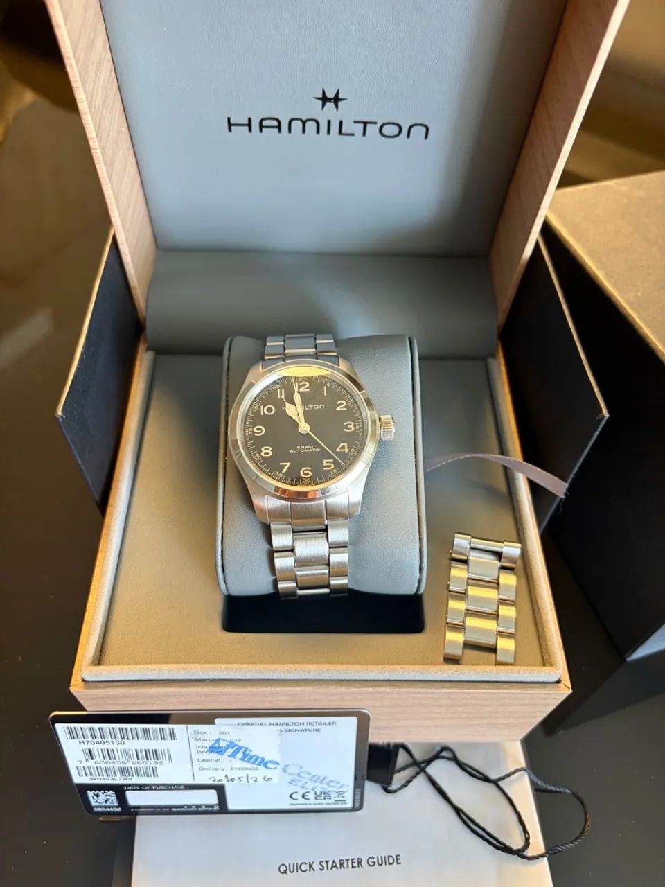 Hamilton Khaki Field Murph 38 mm - Automático - H-10 - Pulseira de Aço + Couro - FULL SET - Foto 2