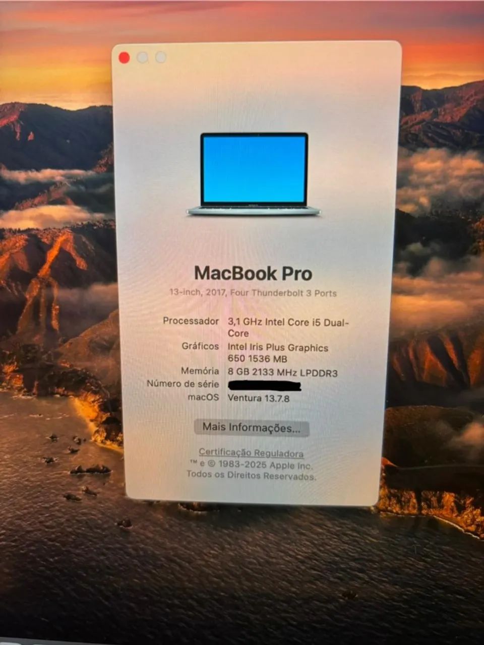 MacBook Pro 2017 i5 3.1GHz 8GB - Foto 3