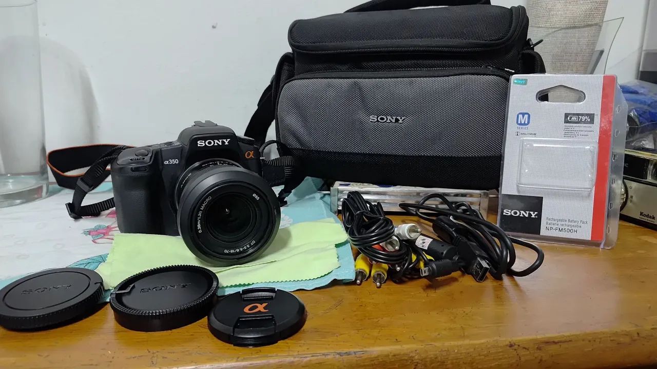 Camera profissional sony a350 impecável
