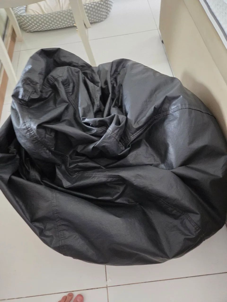 Puff redondo preto - Foto 2