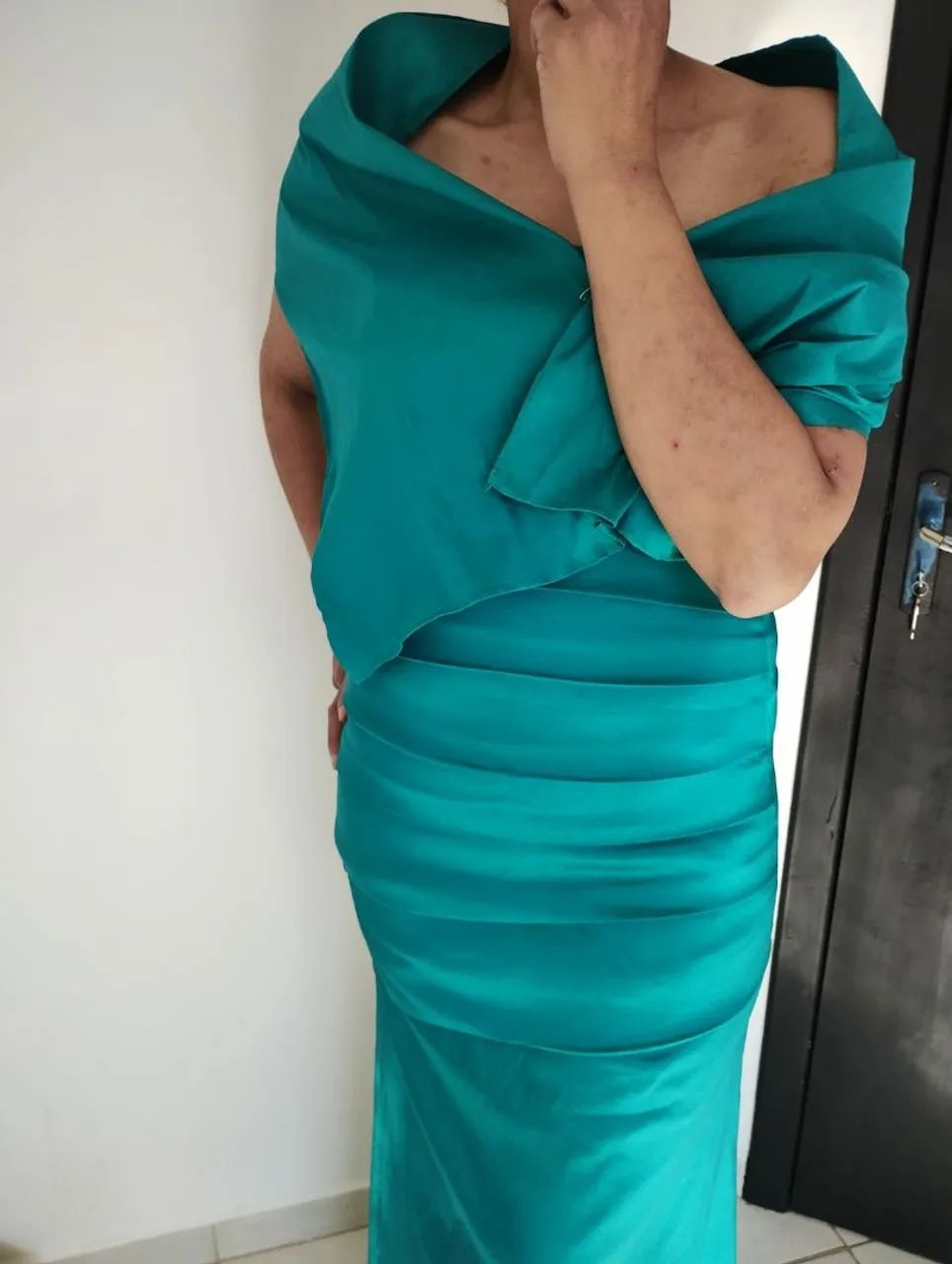 Vestido  Marca Bela noite verde Esmeralda longo tamanho GG