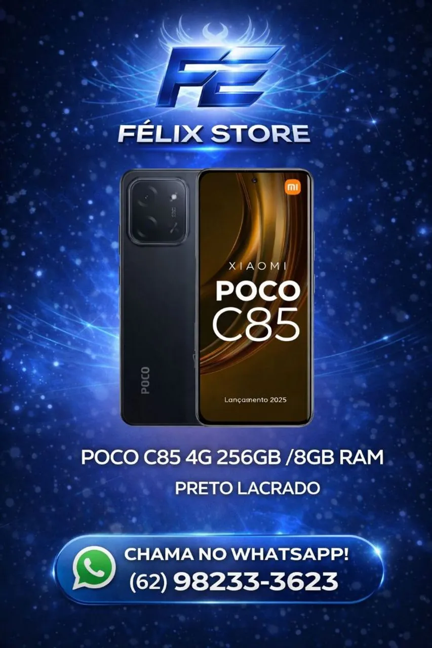 POCO M7 256/8 5G R$1.299,00 a vista (silver) poucas unidades novo