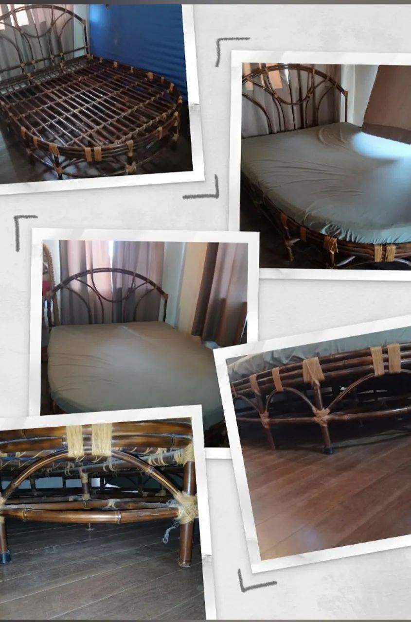 Cama de Casal em Bambu.