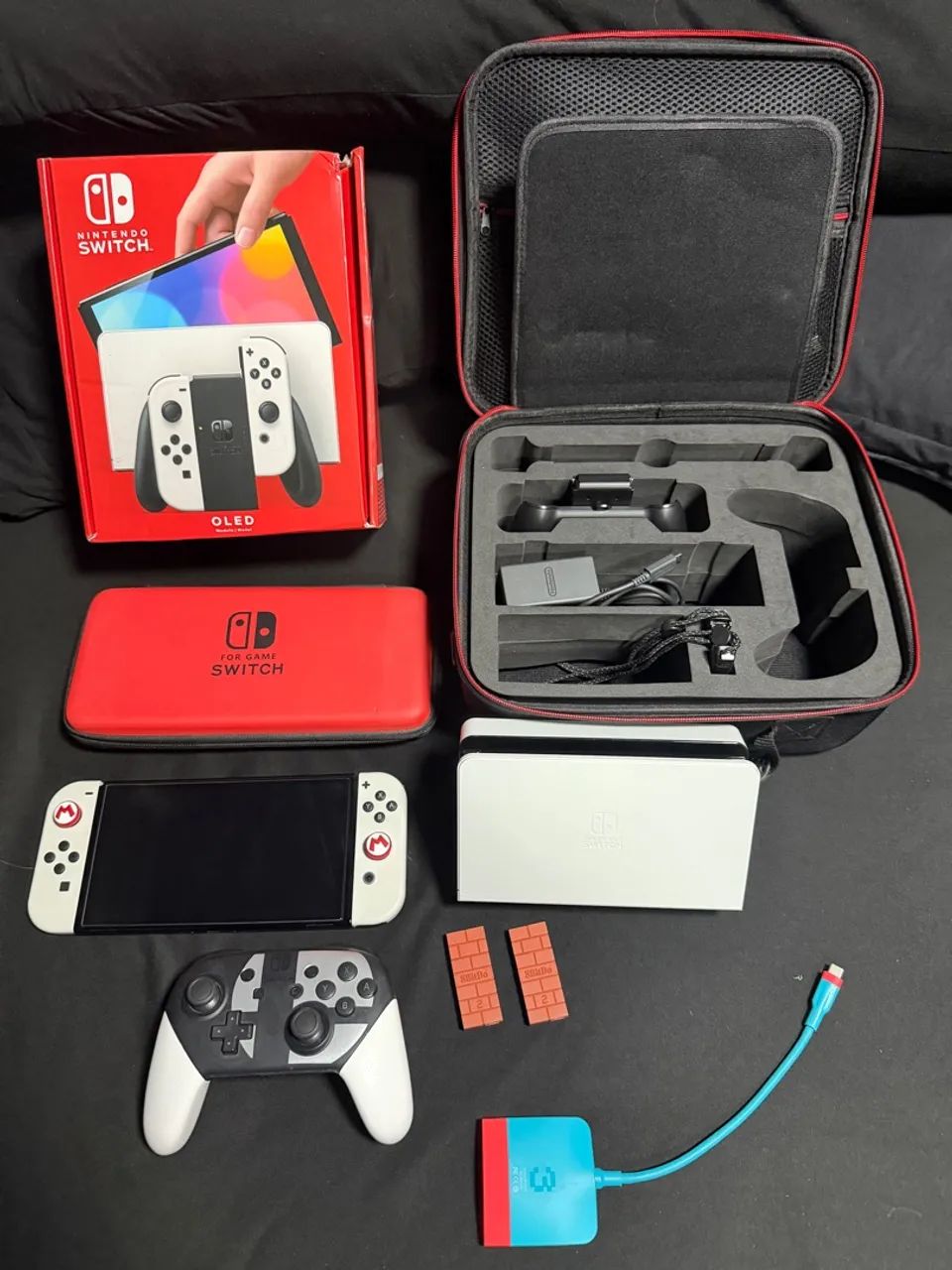 Nintendo Switch Oled + Pro Controller e Case