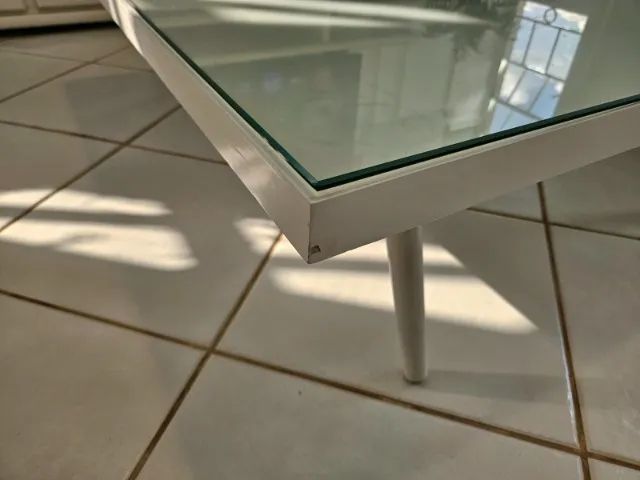 Mesa de Centro Quadrada Off White 1,15 x 1,15 m - Foto 2