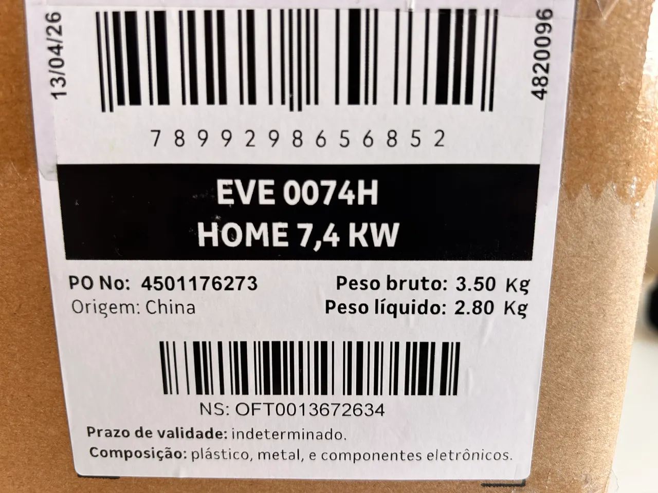? Carregador Veicular EVE 0074H Home 7,4 kW - Novo | Wallbox para Veículos Elétricos - Foto 4