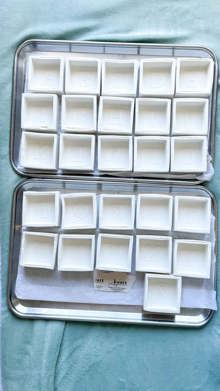 Moldes de silicone usados 