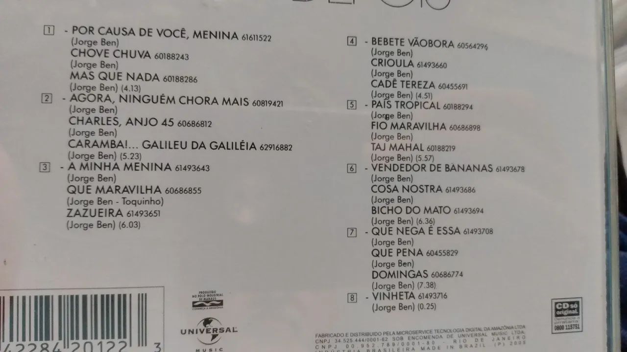 Cd original Jorge Ben de 1973. - Foto 5
