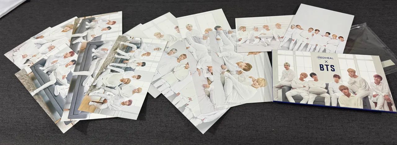 Kit postcards MEDIHEAL X BTS (ORIGINAL) azul - Foto 2
