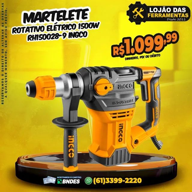 Martelete Rotativo 1500w Rh150028-9 Ingco