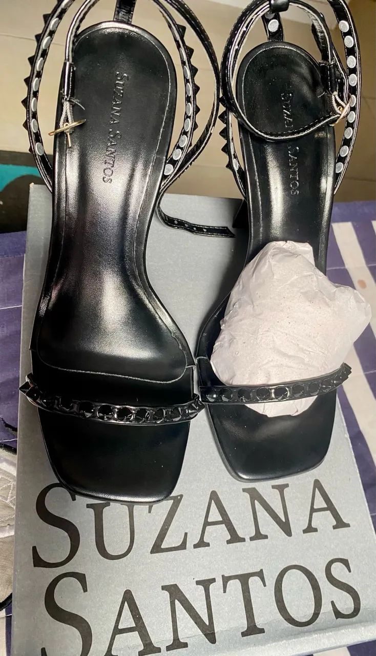 Sandália preta nova  - Foto 2