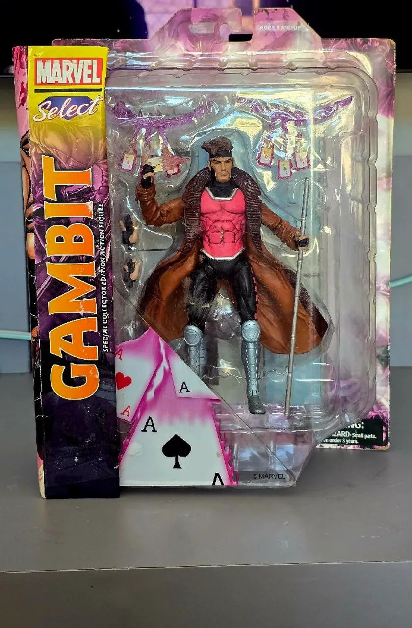 Boneco Articulado Marvel Diamond Select - Gambit - X-Men - Marvel Diamond Select Toys