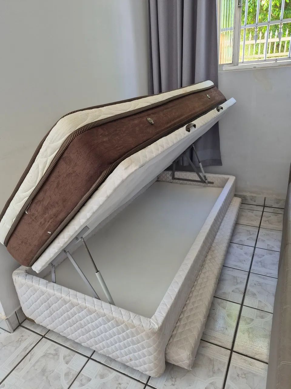 Cama Box Baú solteiro com auxiliar e colchão  - Foto 2