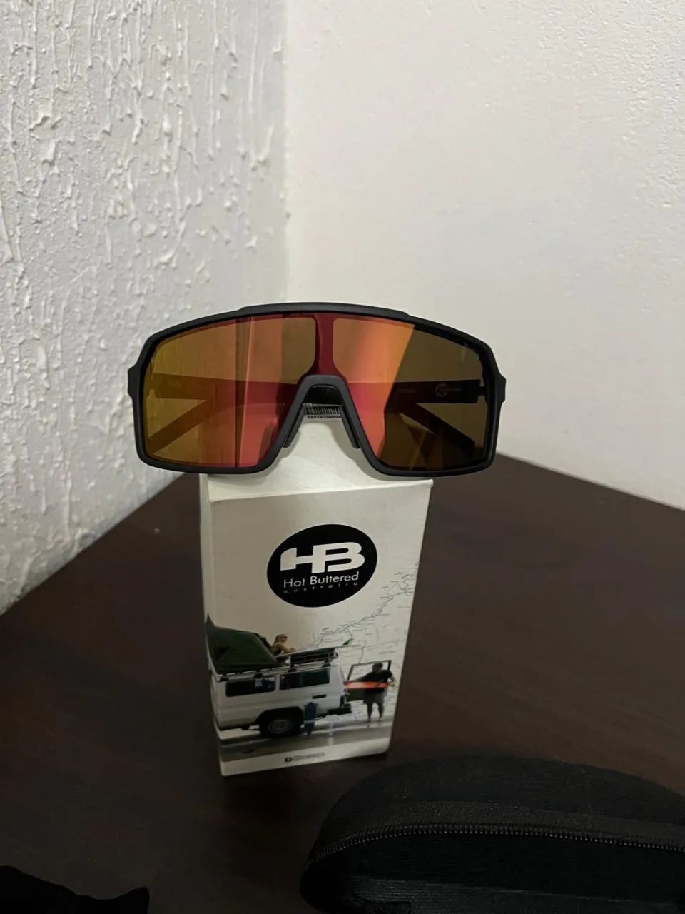 Óculos de Sol HB Grinder Matte Black/ Orange Espelhado - Foto 3