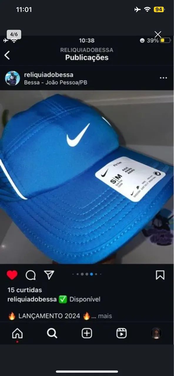 BONÉ NIKE FLY CAP AZUL ORIGINAL ELETRIC - Foto 4