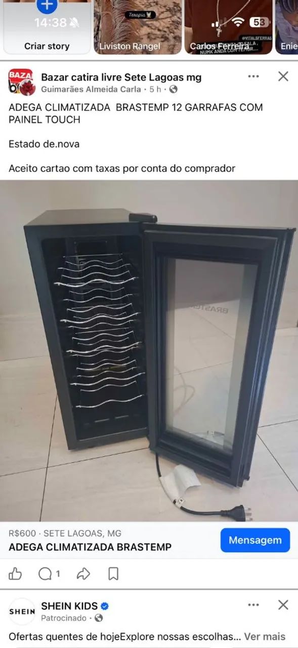 ADEGA CLIMATIZADA BRASTEMP