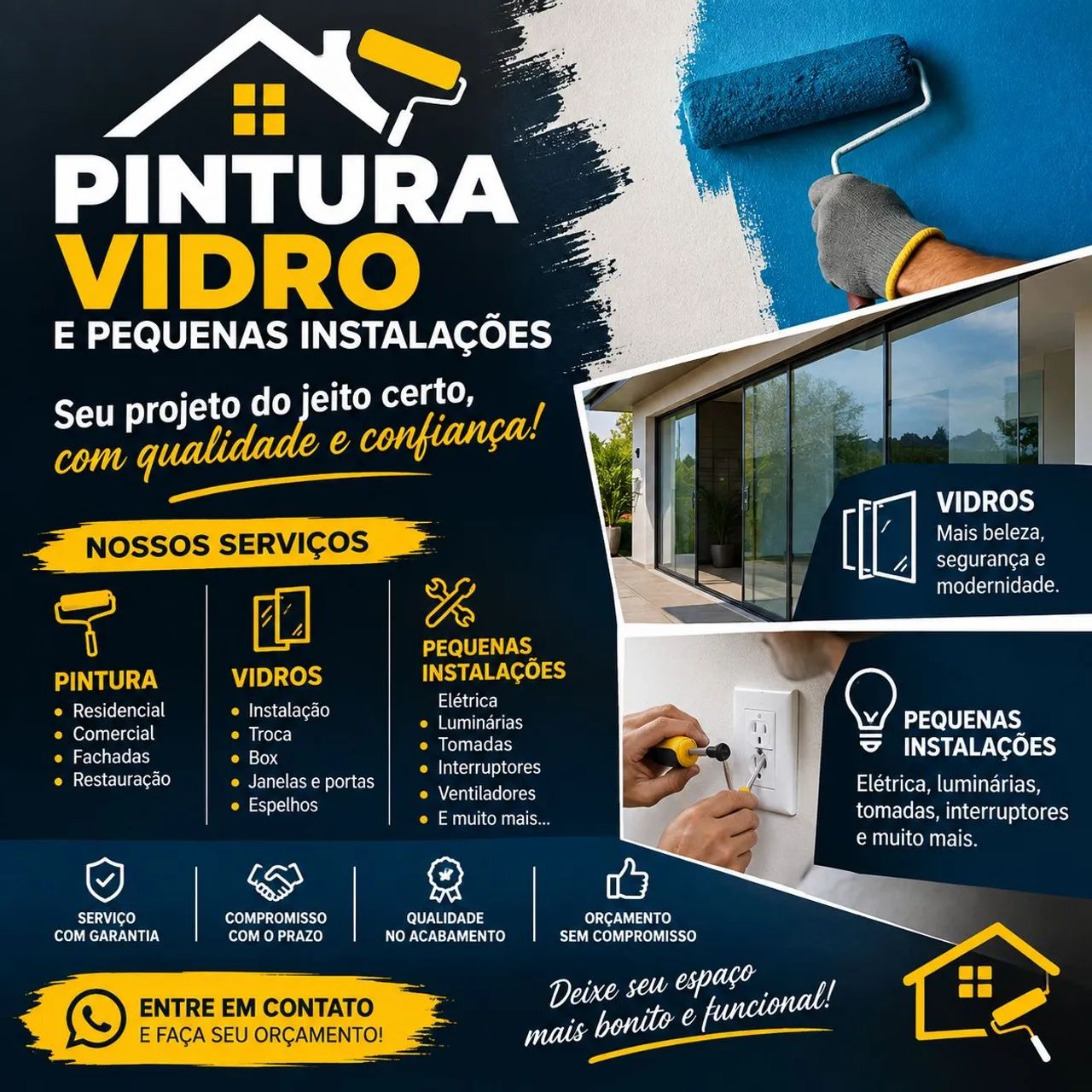 Pintura, Vidros e Pequenos Reparos - Orçamento