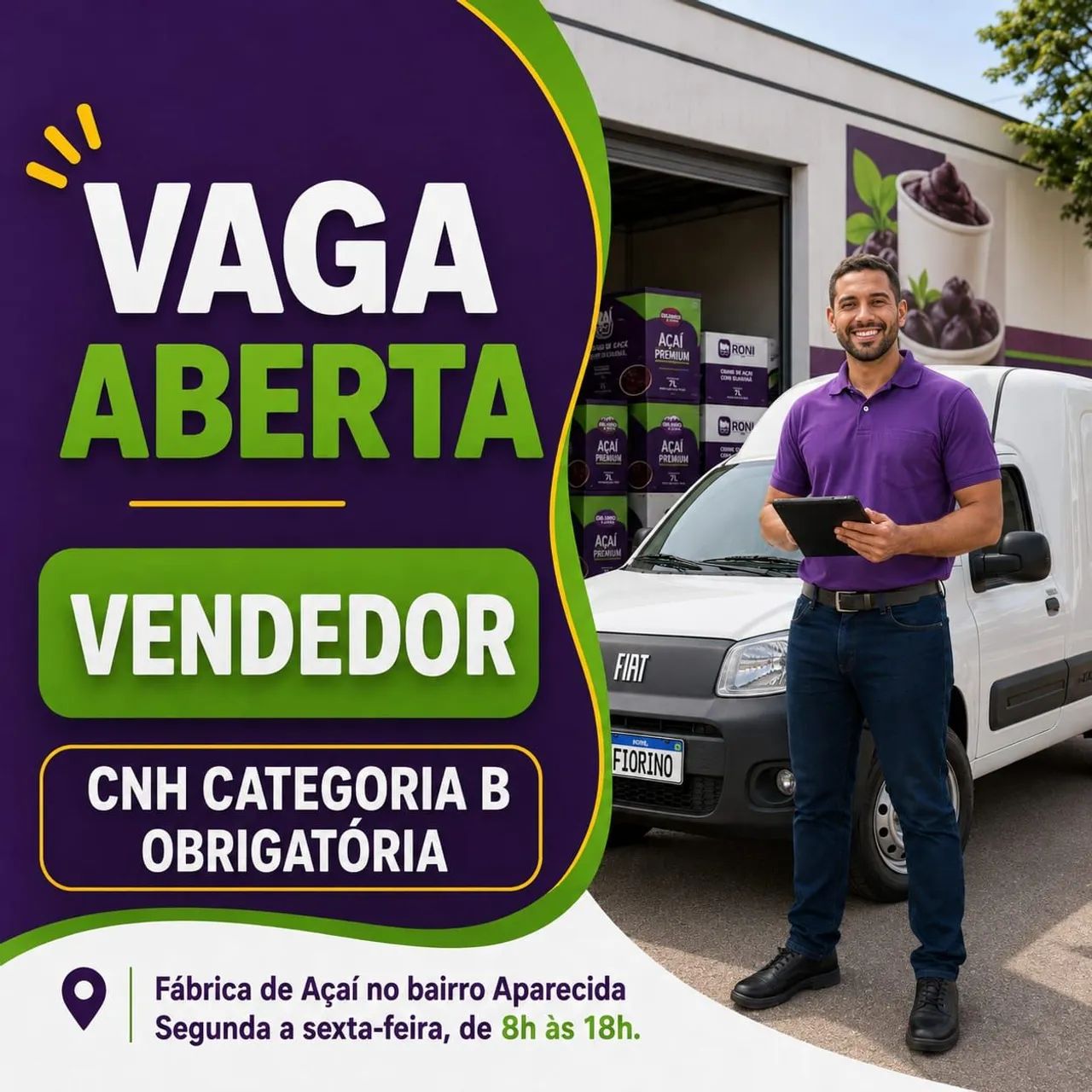 Entregador e vendas