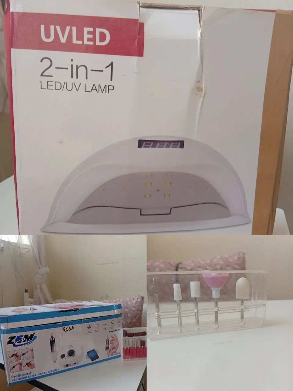 desapego ,motorzinho eletrico Nail master+cabine ledy. - Foto 3
