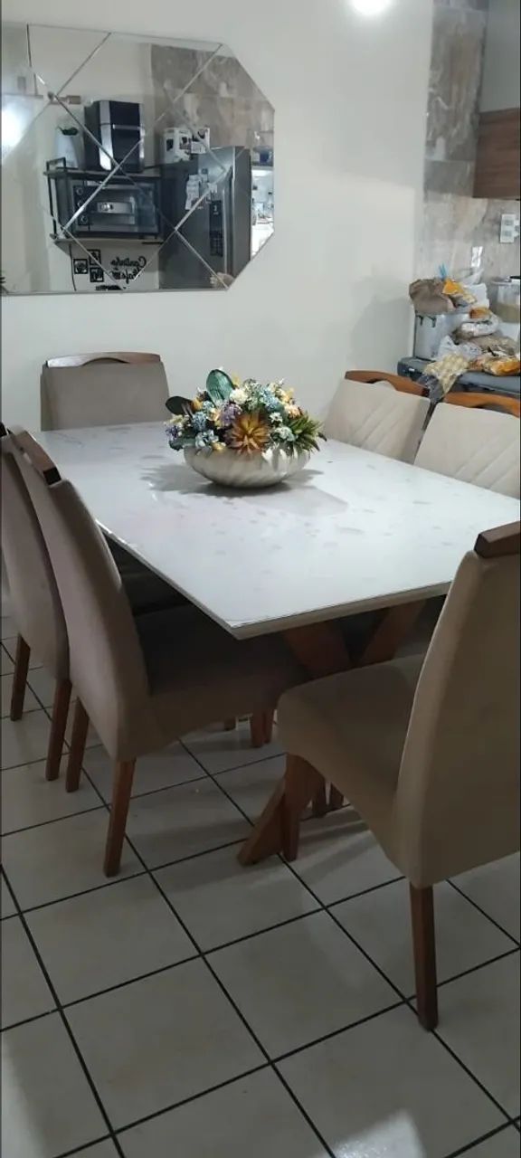 Kit 6 cadeiras jantar pés em madeira maciça  - Foto 2