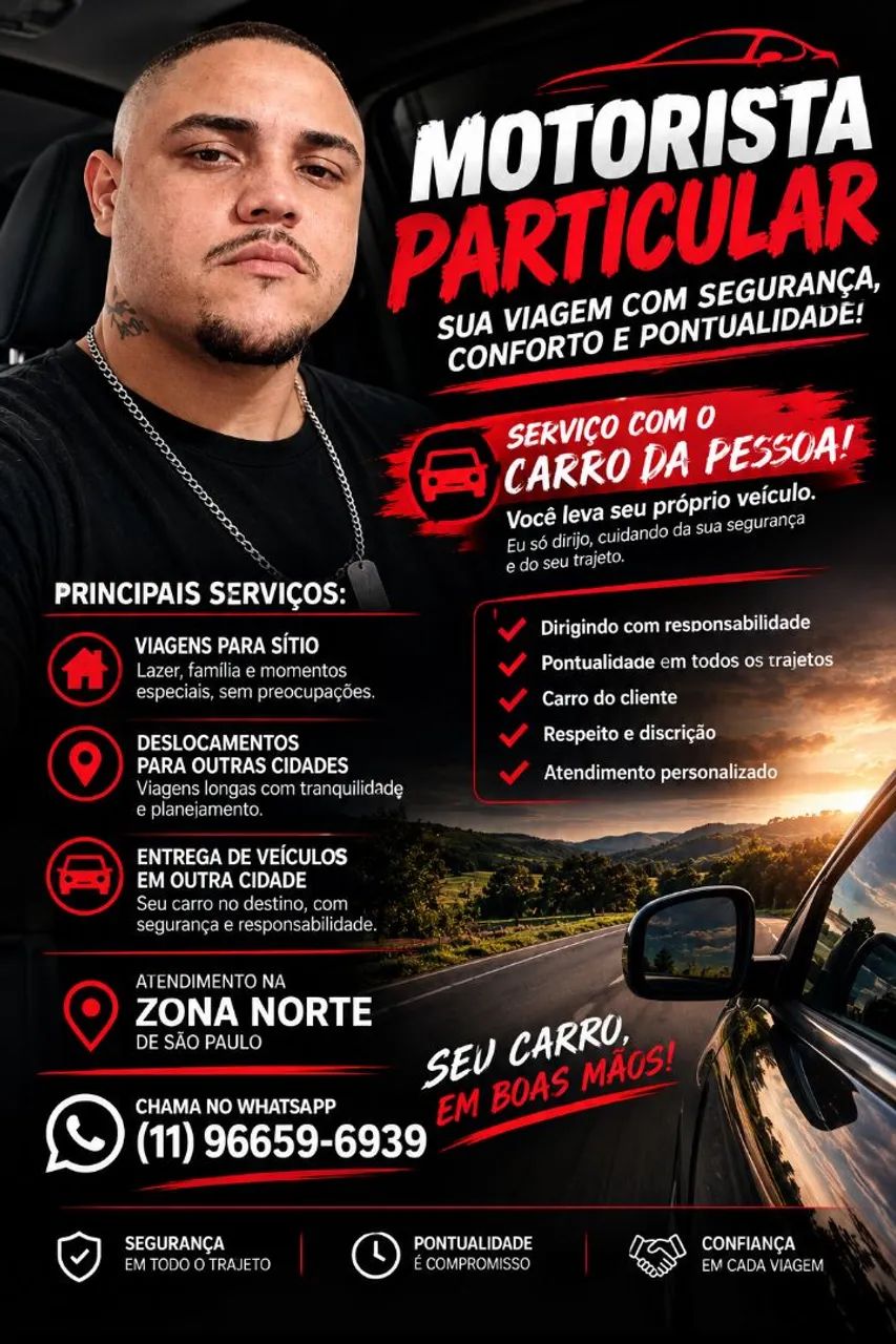 Motorista Particular  bora viajar?