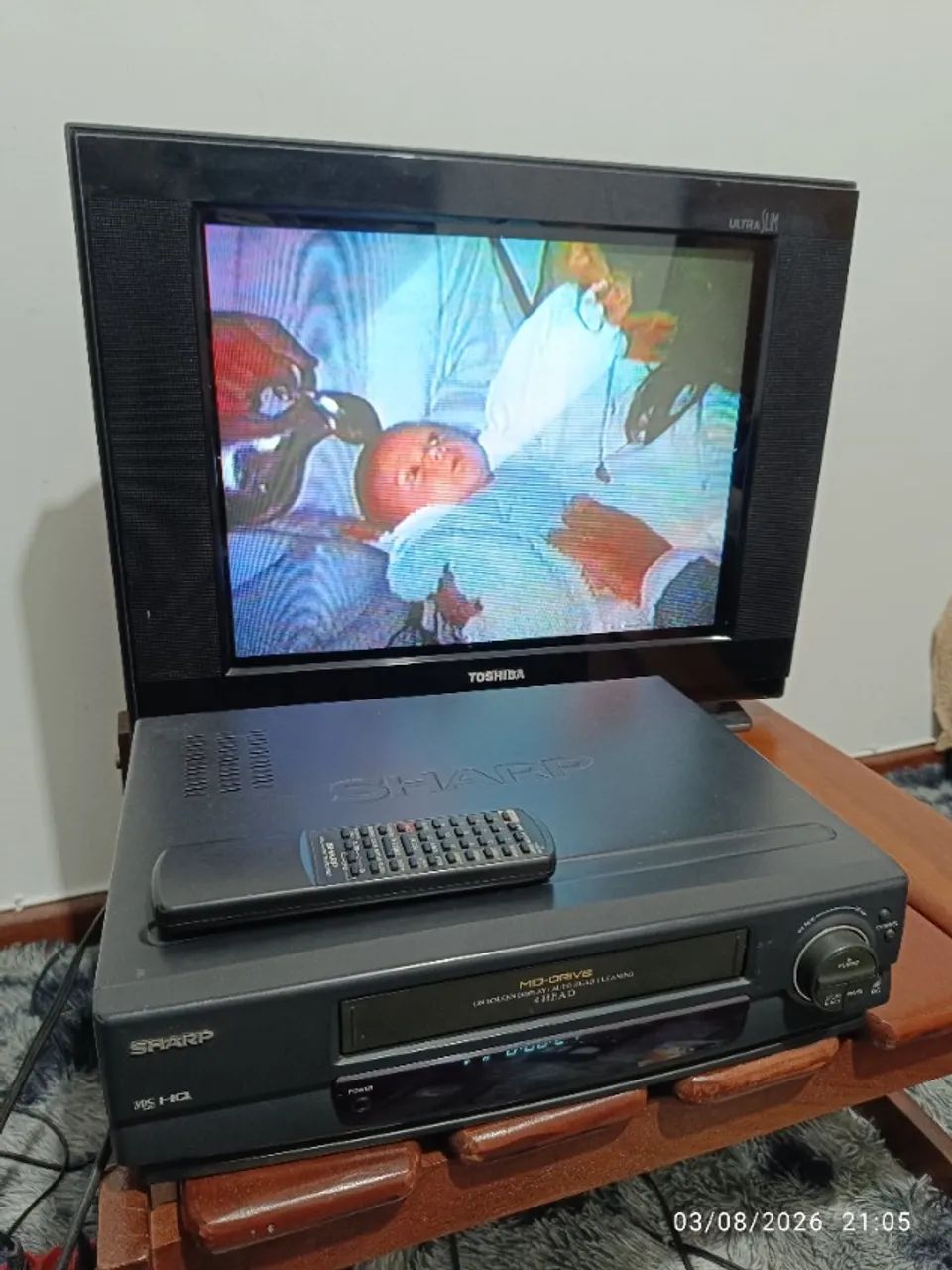 Vídeo cassete Sharp 1494b com controle - Foto 5