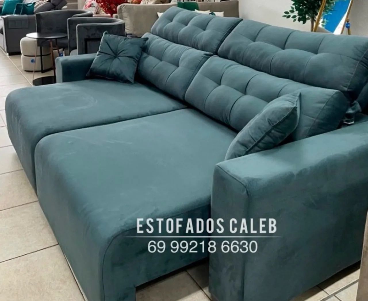 Sofá retrátil e reclinável 