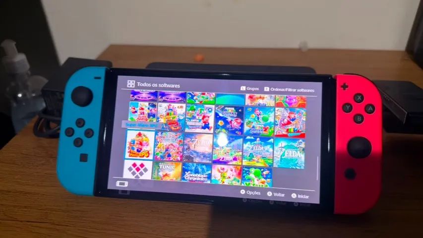 Switch Oled Desbloqueado, 60 jogos, 512GB SD, Completo. - Foto 2