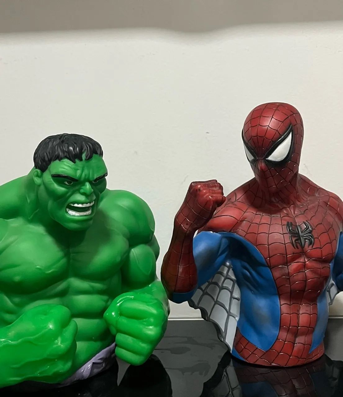 Busto Homem Aranha e Hulk