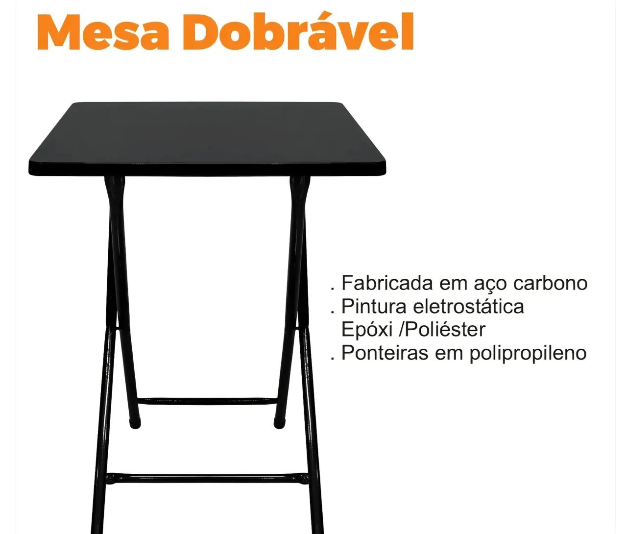 Mesa retro dobrável em aço  - Foto 2