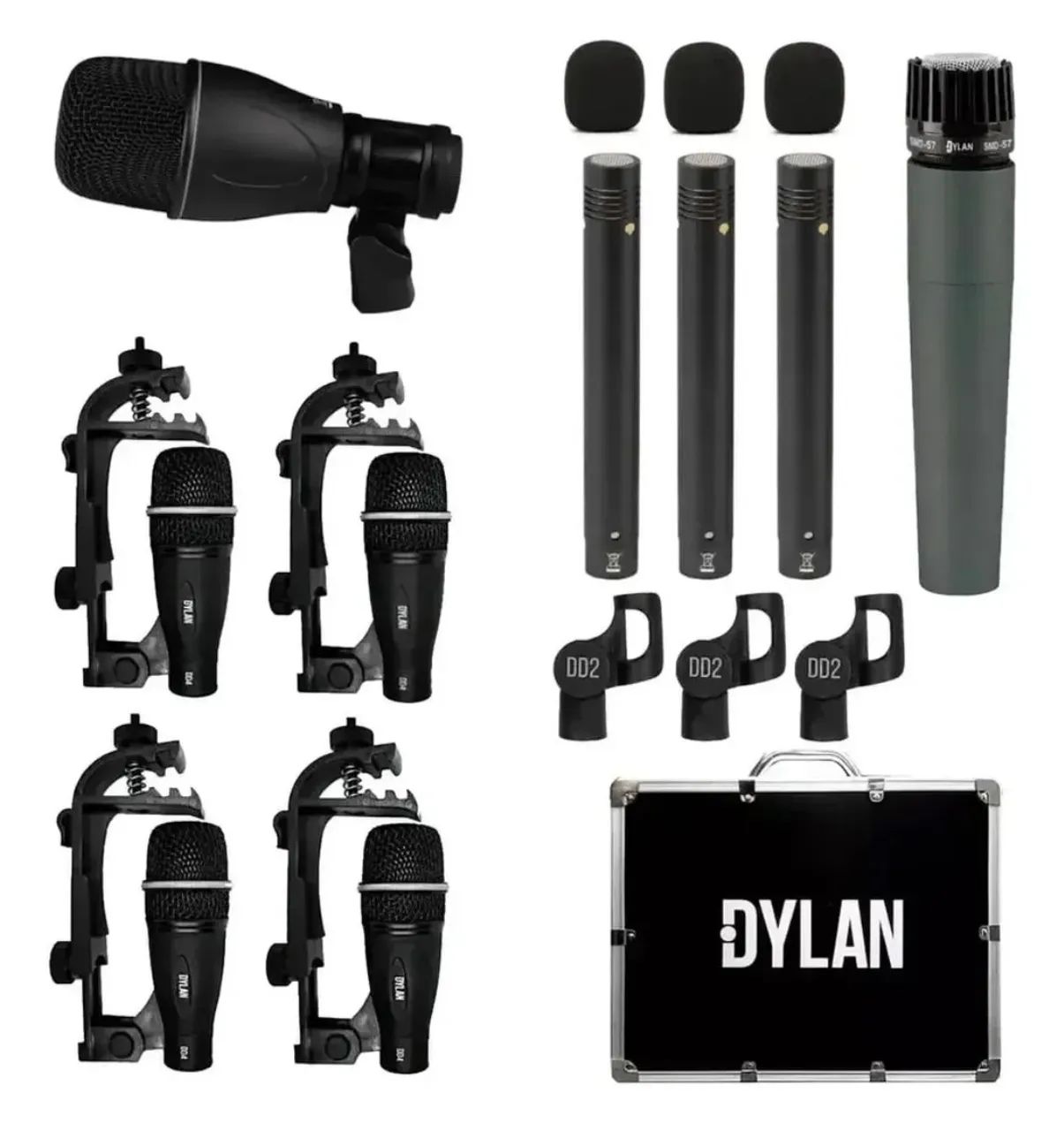 Vende-se kit microfone de bateria Dylan DD9 - Foto 2