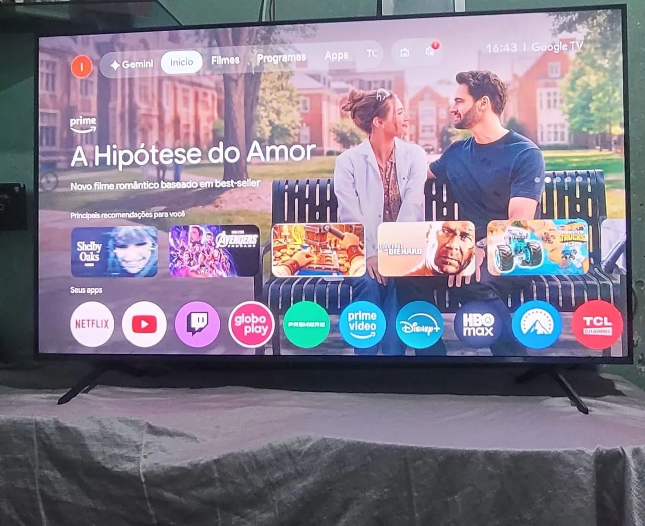 Smart tv TCL 55 polegadas QD-mini led 4k c6k wi-fi bluetooth Google tv 4 hdmi  144hz hdr10 - Foto 3