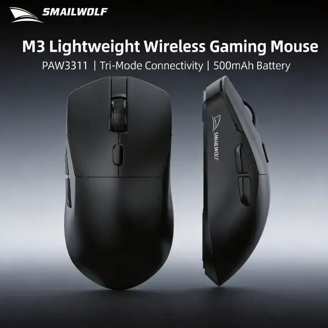 Mouse Gamer Sem Fio Smailwolf M3 Pro Plus Tri Mode - Foto 3