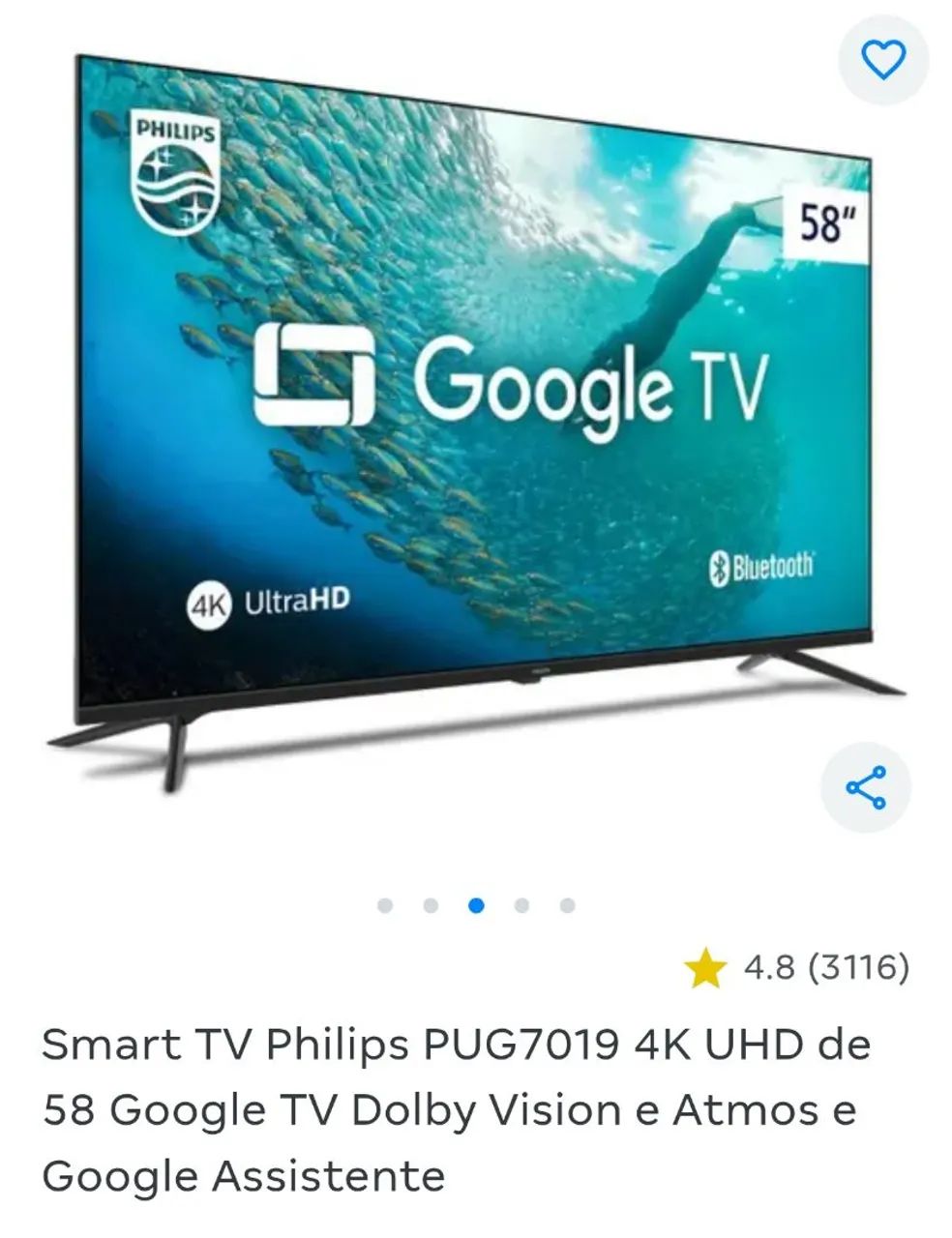 Tv Philips 58 polegadas nova na caixa